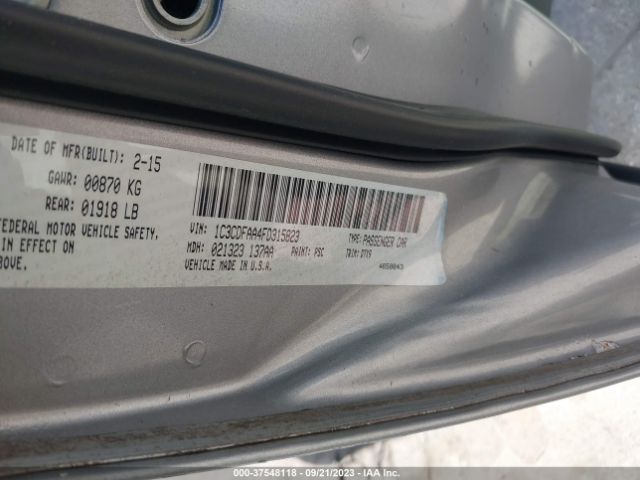1C3CDFAA4FD315823 Dodge DART SE