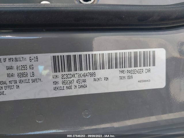 Dodge Charger Police Awd 2019 2C3CDXKT0KH647809 Image 9