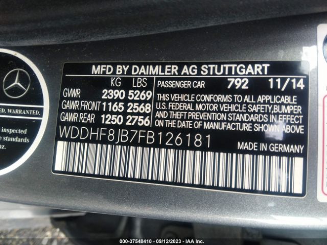WDDHF8JB7FB126181 Mercedes-Benz E-class E 350