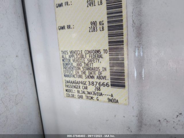 1N4AA6AP4GC387666 Nissan Maxima 3.5 Sv