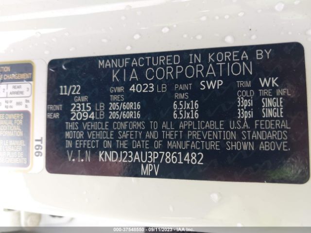 KNDJ23AU3P7861482 KIA SOUL LX
