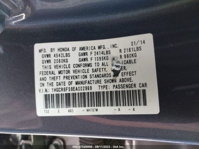 1HGCR6F59EA002969 Honda Accord Hybrid Ex-l