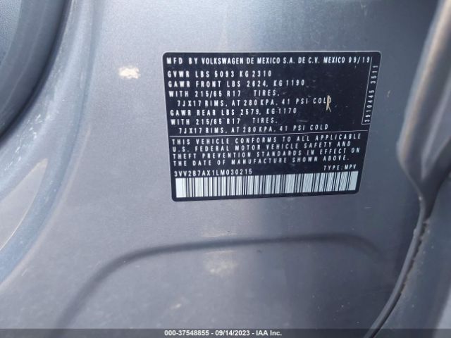 2020 VOLKSWAGEN TIGUAN 3VV2B7AX1LM030215 Photo 8