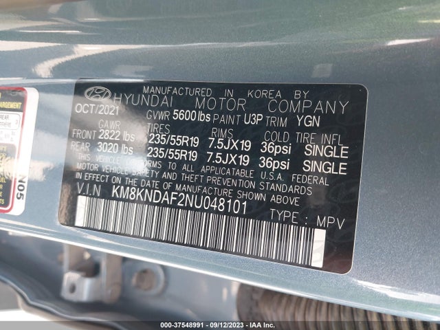 Hyundai Ioniq 5 Sel 2022 KM8KNDAF2NU048101 Image 9