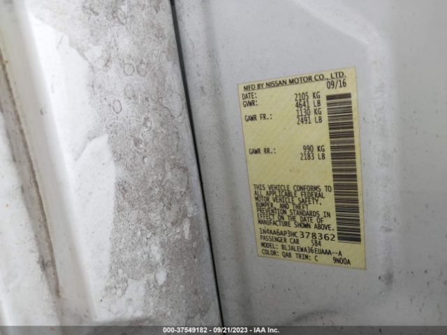 1N4AA6AP3HC378362 Nissan MAXIMA SL