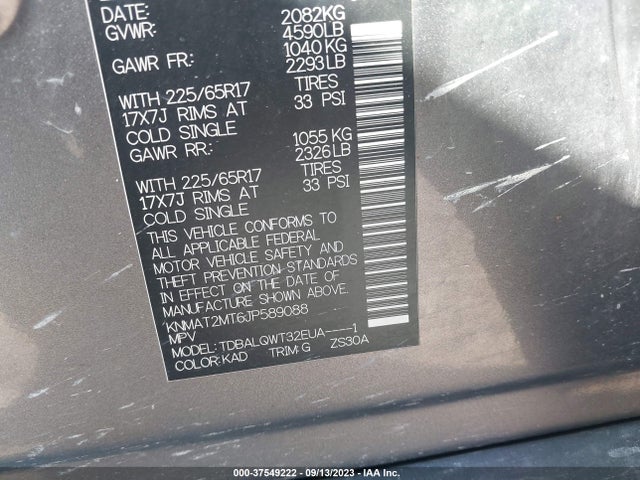 Nissan ROGUE SV 2018 KNMAT2MT6JP589088 Image 9