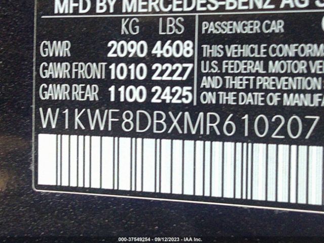 W1KWF8DBXMR610207 Mercedes-Benz C-class C 300