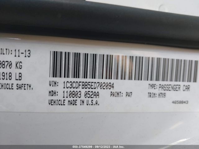 1C3CDFBB5ED702094 Dodge DART SXT