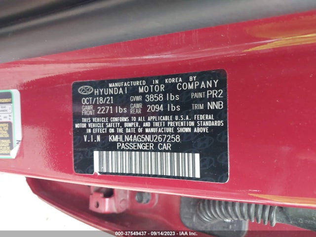 Hyundai ELANTRA SEL 2022 KMHLN4AG5NU267258 Image 9