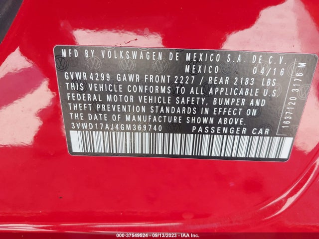 3VWD17AJ4GM369740 Volkswagen Jetta Sedan 1.8t Sport