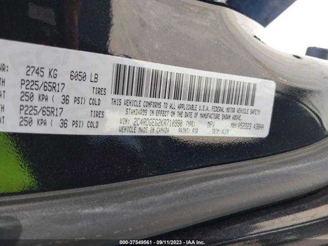 2C4RDGEG2KR710990 Dodge Grand Caravan Gt