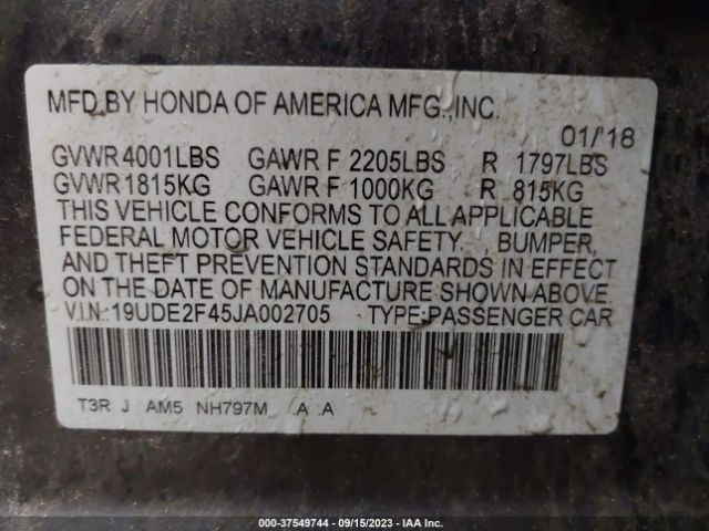 19UDE2F45JA002705 Acura Ilx Special Edition