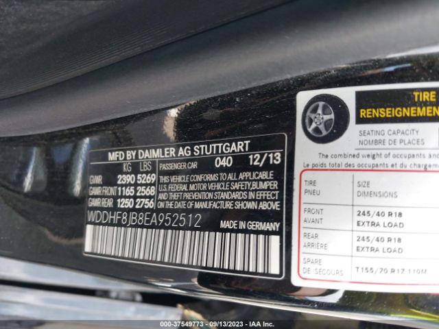 WDDHF8JB8EA952512 Mercedes-Benz E-class E 350
