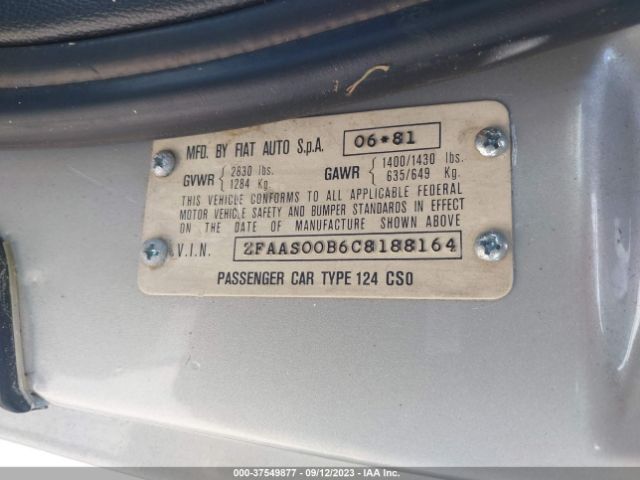 1982 FIAT 124 ZFAAS00B6C8188164 Photo 8