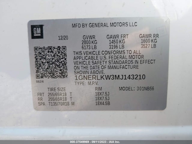 Chevrolet Traverse Ls 2021 1GNERLKW3MJ143210 Image 9