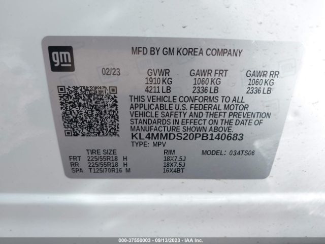 KL4MMDS20PB140683 Buick Encore Gx Select
