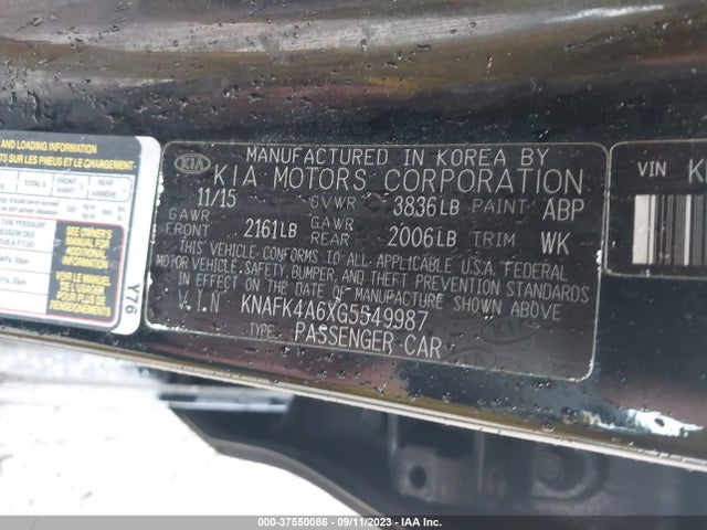 KIA FORTE LX 2016 KNAFK4A6XG5549987 Image 9