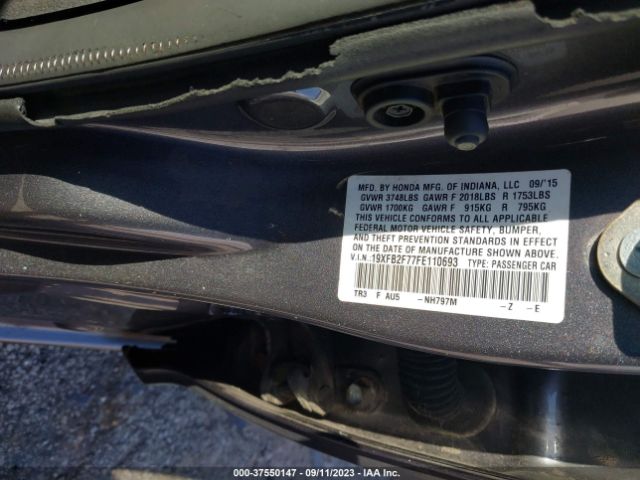 19XFB2F77FE110693 Honda Civic Sedan Se