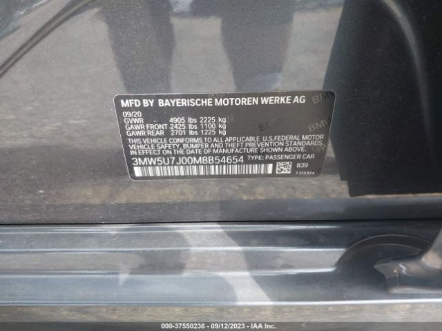 3MW5U7J00M8B54654 BMW 3 Series M340i