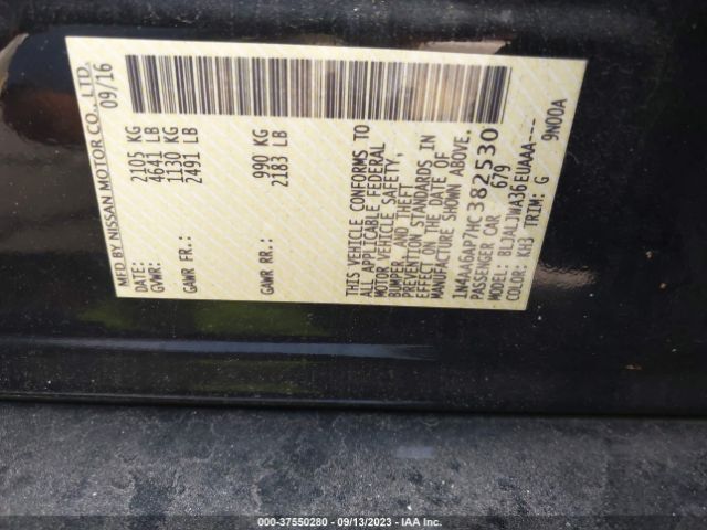 1N4AA6AP7HC382530 Nissan Maxima Sv/s/sl/sr/platinum