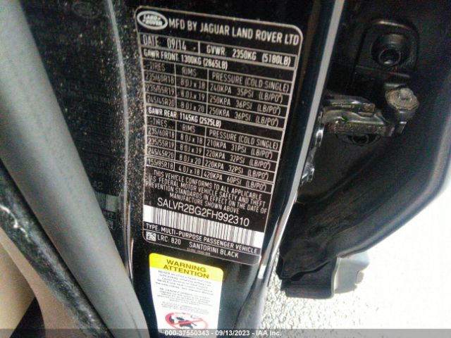 SALVR2BG2FH992310 Land Rover Range Rover Evoque Pure Premium