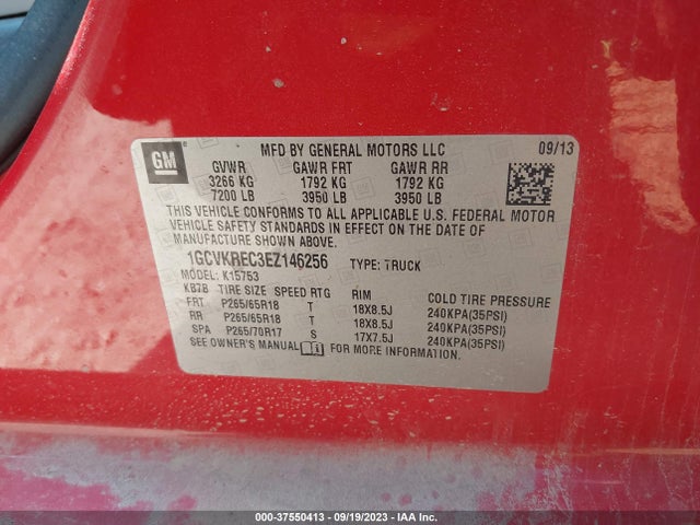 Chevrolet Silverado 1500 Lt 2014 1GCVKREC3EZ146256 Image 9