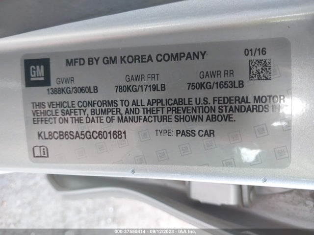 Chevrolet Spark Ls Cvt 2016 KL8CB6SA5GC601681 Image 9