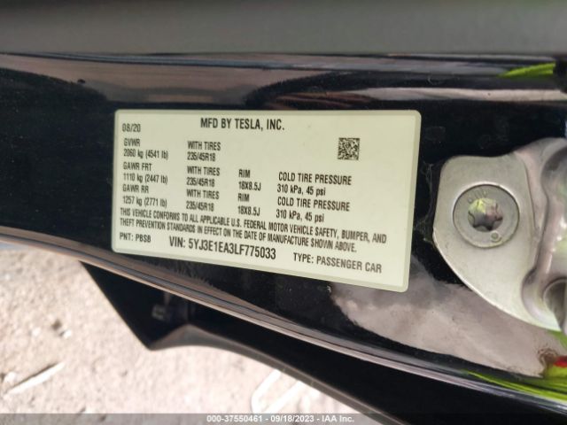 5YJ3E1EA3LF775033 Tesla Model 3 Standard Range