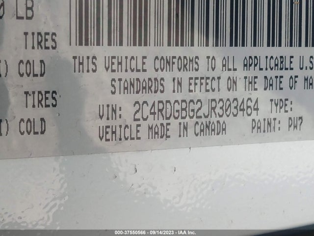 Dodge Grand Caravan Se 2018 2C4RDGBG2JR303464 Image 9