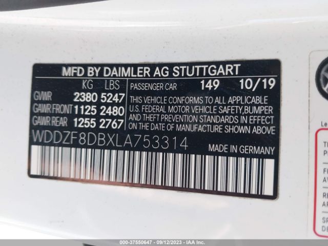 WDDZF8DBXLA753314 Mercedes-Benz E-class E 350