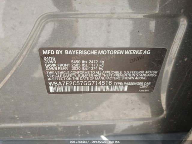 WBA7E2C57GG714516 BMW 7 Series 740i