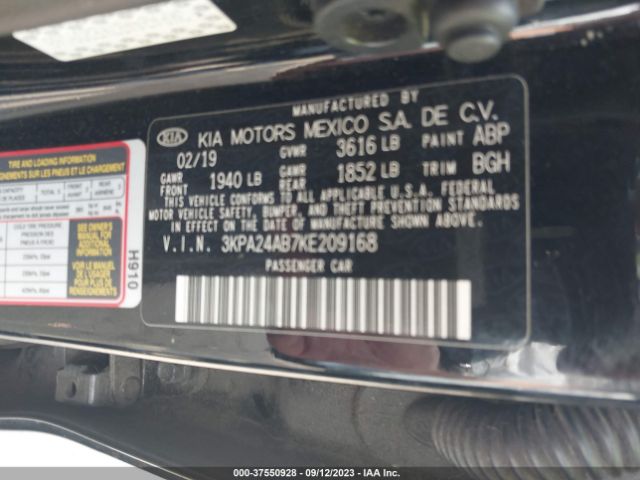 3KPA24AB7KE209168 KIA RIO S