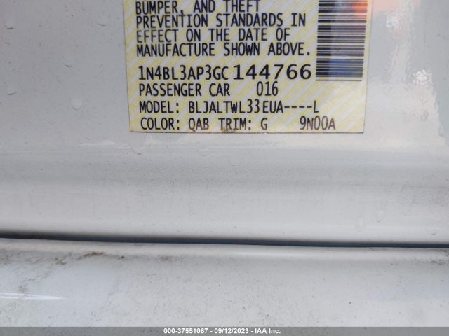Nissan Altima 3.5 Sl 2016 1N4BL3AP3GC144766 Image 9