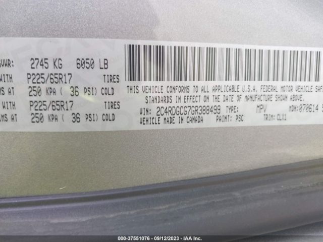 2C4RDGCG7GR388499 Dodge Grand Caravan Sxt Plus
