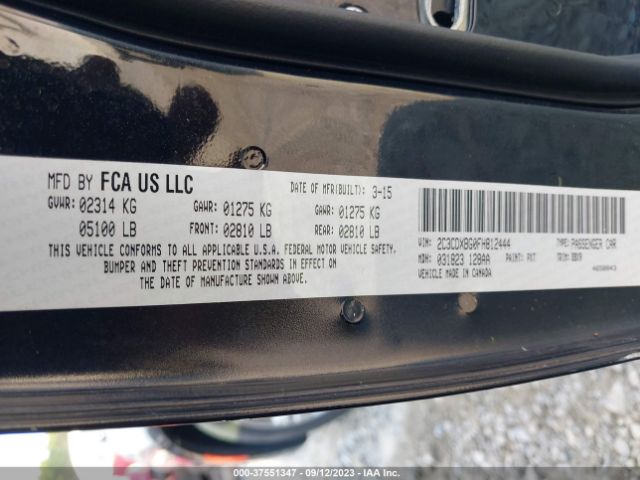 2C3CDXBG0FH812444 Dodge Charger Se