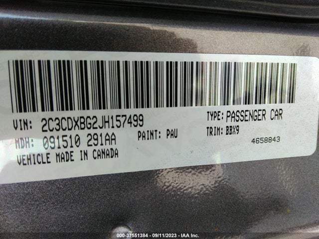 Dodge Charger Sxt 2018 2C3CDXBG2JH157499 Image 9