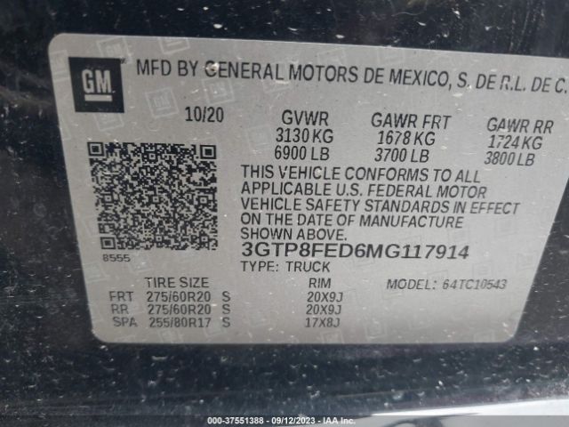 3GTP8FED6MG117914 GMC Sierra 1500 Denali