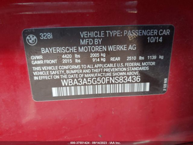 WBA3A5G50FNS83436 BMW 3 Series 328i