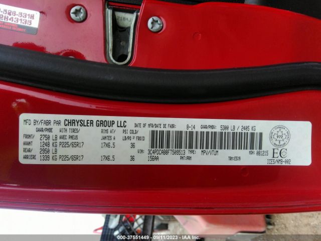3C4PDCAB8FT509513 Dodge Journey Se Plus