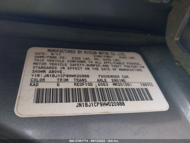 JN1BJ1CP9HW020988 Nissan Rogue Sport Sv