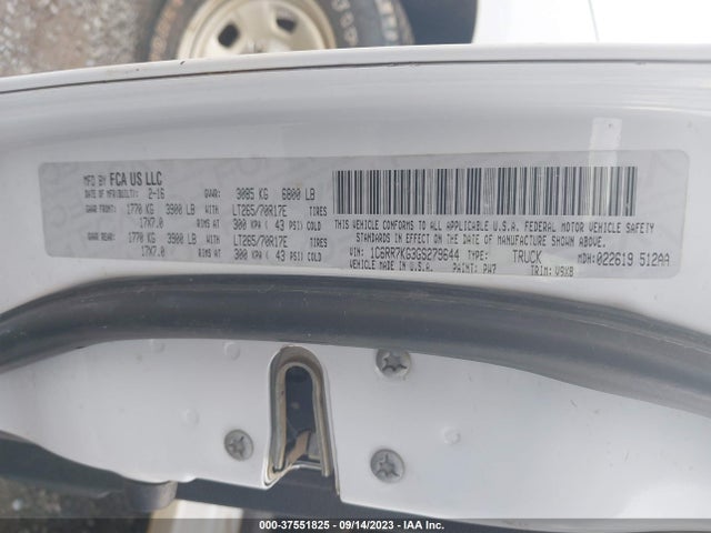 RAM 1500 Tradesman 2016 1C6RR7KG3GS279644 Image 9