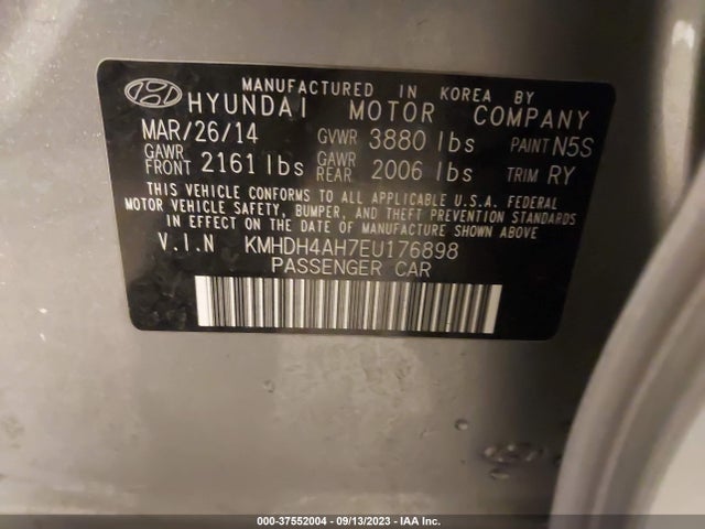Hyundai Elantra Sport 2014 KMHDH4AH7EU176898 Image 9
