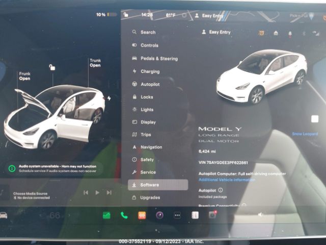 7SAYGDEE3PF622861 Tesla Model Y Awd/long Range Dual Motor All-wheel Drive