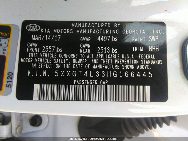 KIA Optima Lx 2017 5XXGT4L33HG166445 Image 9
