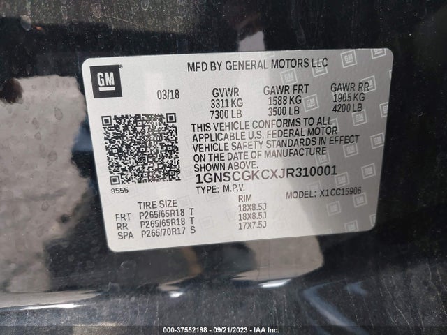 Chevrolet Suburban Ls 2018 1GNSCGKCXJR310001 Image 9