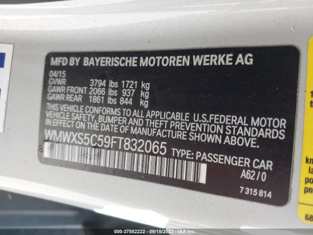 WMWXS5C59FT832065 Mini COOPER HARDTOP 4 DOOR