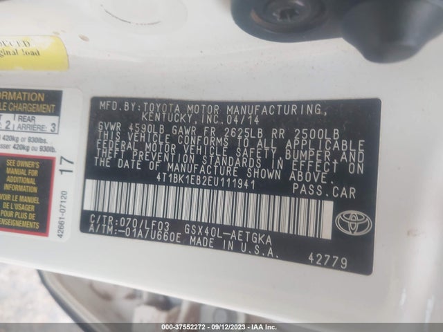 Toyota Avalon Xle Premium 2014 4T1BK1EB2EU111941 Image 9