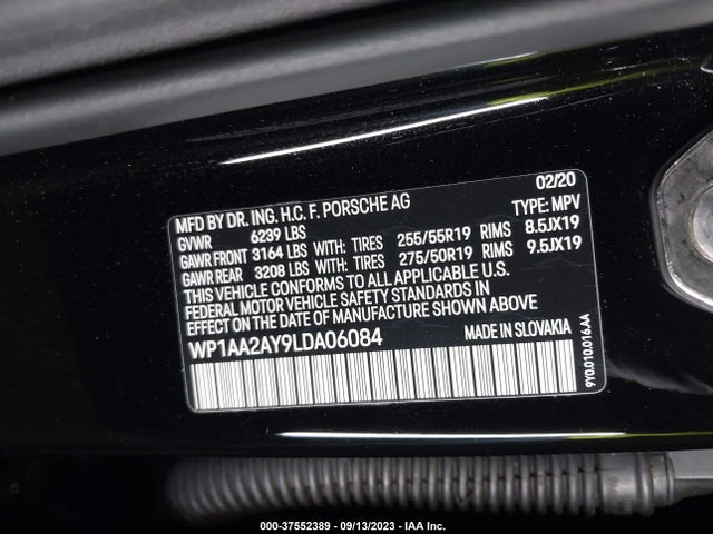 WP1AA2AY9LDA06084 Porsche Cayenne