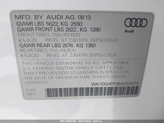 WA1DGAFP3EA033674 Audi Q5 Premium Plus