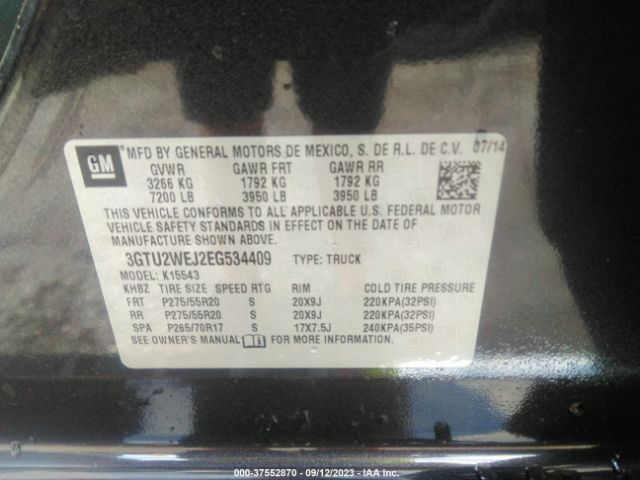 3GTU2WEJ2EG534409 GMC Sierra 1500 Denali